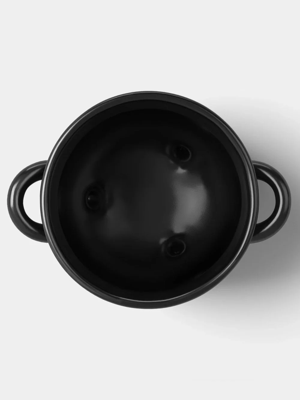 33.5 fl oz Small Stoneware Halloween Cauldron Bowl Black - Hyde and EEK!
